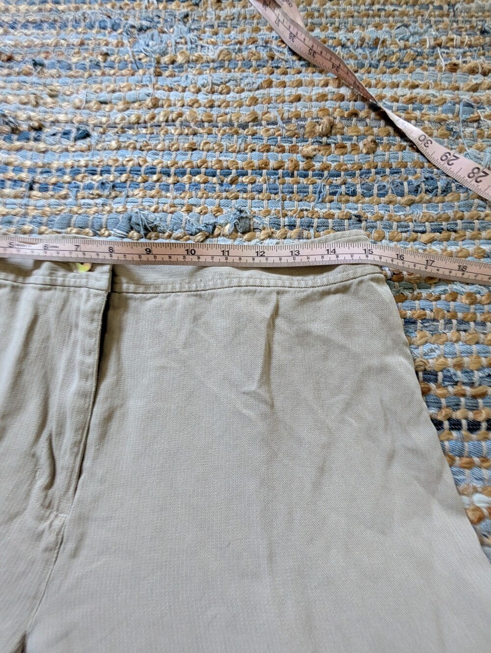 Tommy Bahama Silk Straight Leg Pants 12 Beige Resort Coastal Lightweight - Picture 6 of 8